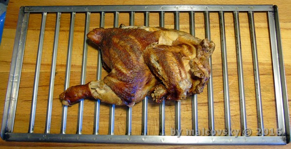 Как коптить курицу в коптильне горячего копчения